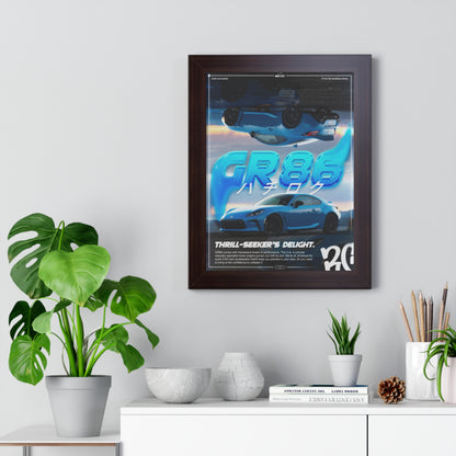 GR86 Framed Vertical Poster (ft. @rc.carphotos)