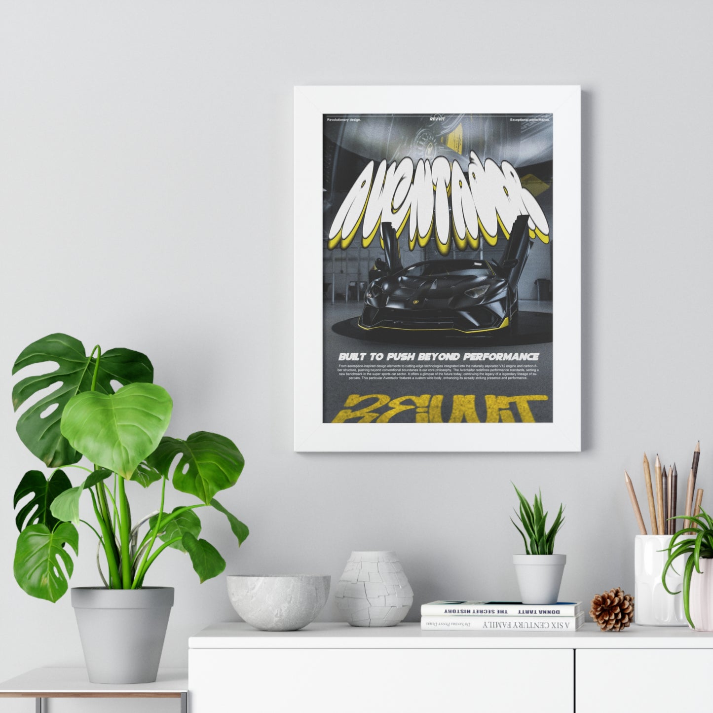 Aventador Framed Vertical Poster