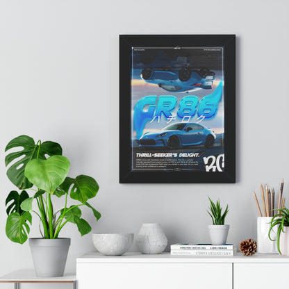 GR86 Framed Vertical Poster (ft. @rc.carphotos)