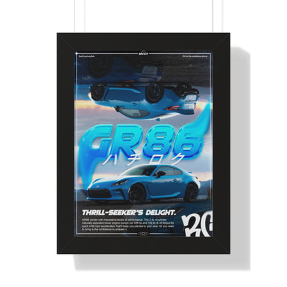 GR86 Framed Vertical Poster (ft. @rc.carphotos)