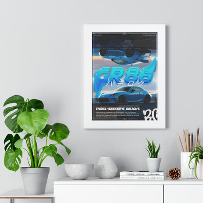 GR86 Framed Vertical Poster (ft. @rc.carphotos)